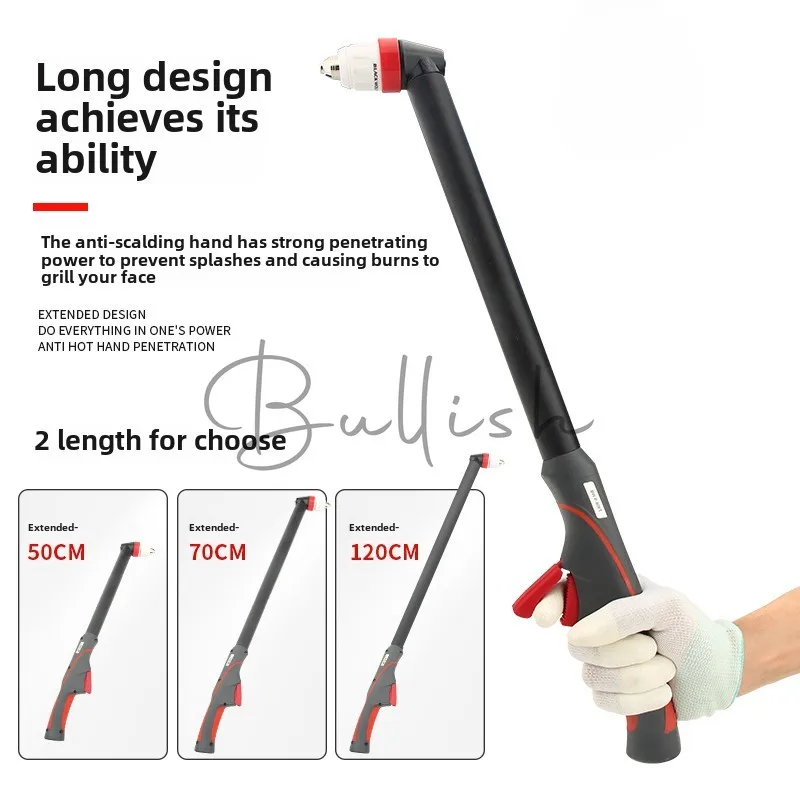 Plasma elongated gun head 120A hand cutting handle cutting machine accessories