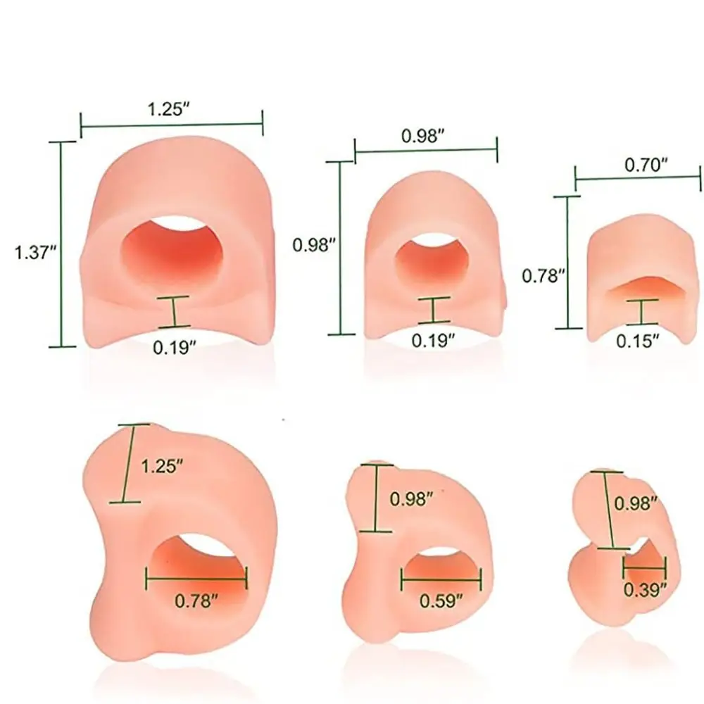 ที่ยืดนิ้วเท้าซิลิโคนแบบนิ่มอุปกรณ์เสริมสากลค้อนนิ้วเท้าแก้ไขนิ้วเท้าแผ่น Relief ตาปลาเจ็บ