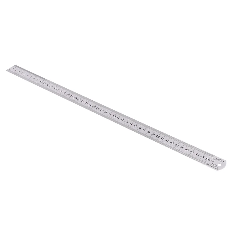 2025 New-6X Groove Right Stainless Steel Metric Ruler 50 Cm Stainless Metric Ruler