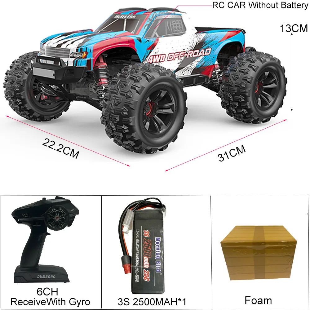 MJX Hyper Go 16208 Zaktualizowana wersja Bezszczotkowy samochód 1/16 RC 2.4G Zdalnie sterowany 4WD Wyścig terenowy Szybka elektryczna ciężarówka