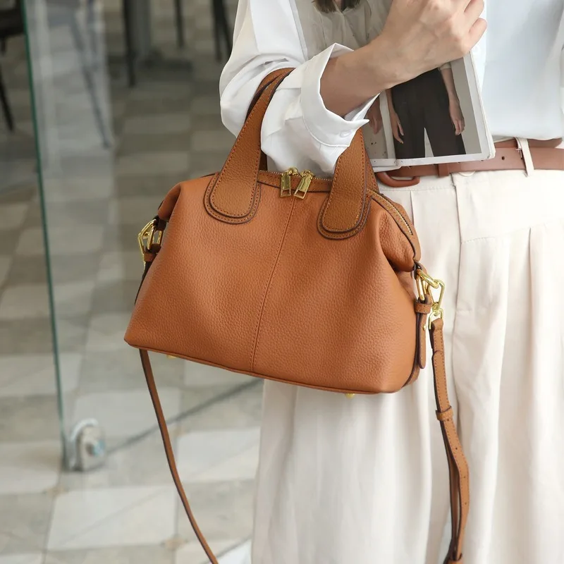 

100% Genuine Leather Women's Handbag causal Commuting Handbag Luxury Design Shoulder Bag Female Soft Cowhide Crossbody Bag