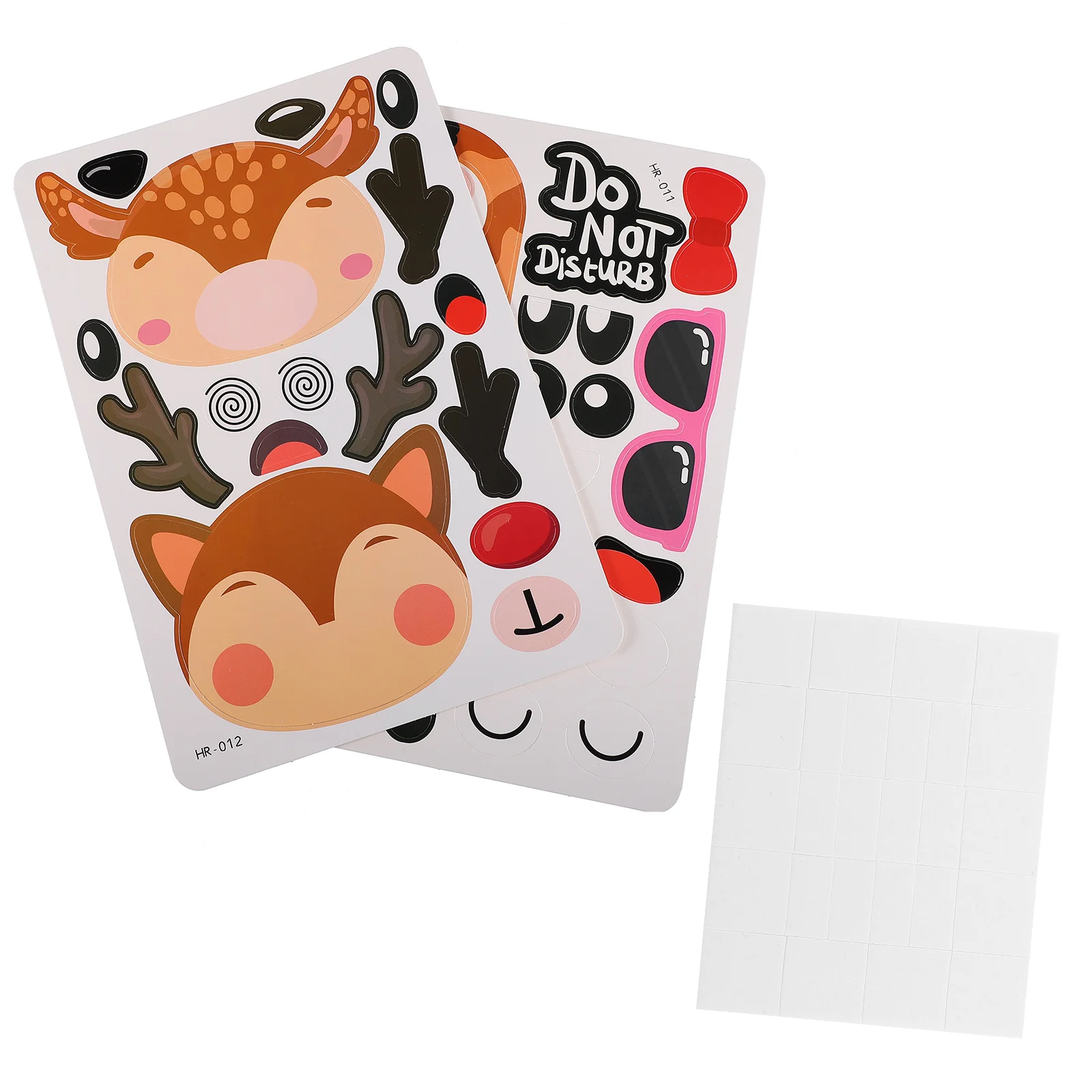 2Pcs DIY Reindeer Door Knob Signs Kids Cartoon Pendants Perfect Gift Home Decoration Eye-Hand Coordination Knob Sign