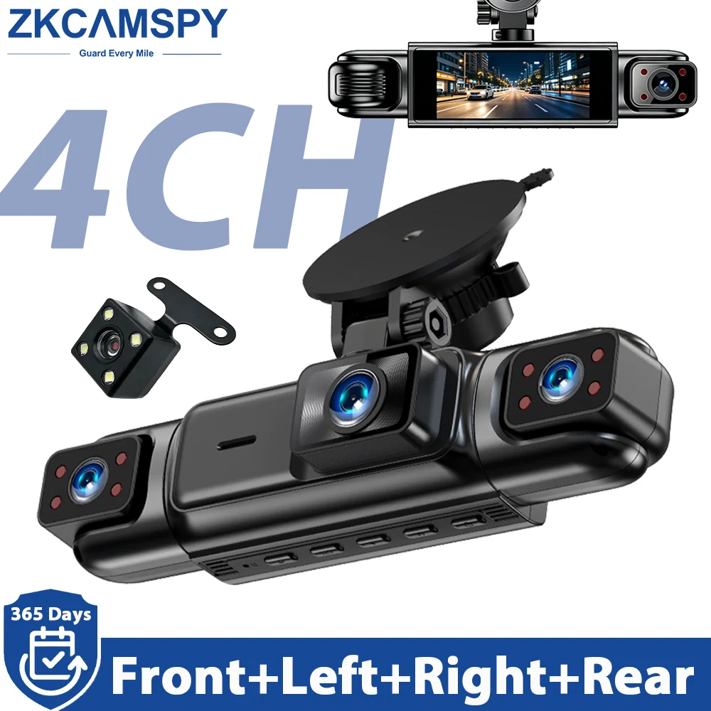Dash Cam Dual Lens Car DVR Black Box 24/7 Parking Monitor Night Vision Audio Loop Recording G-Sensor Car Camera