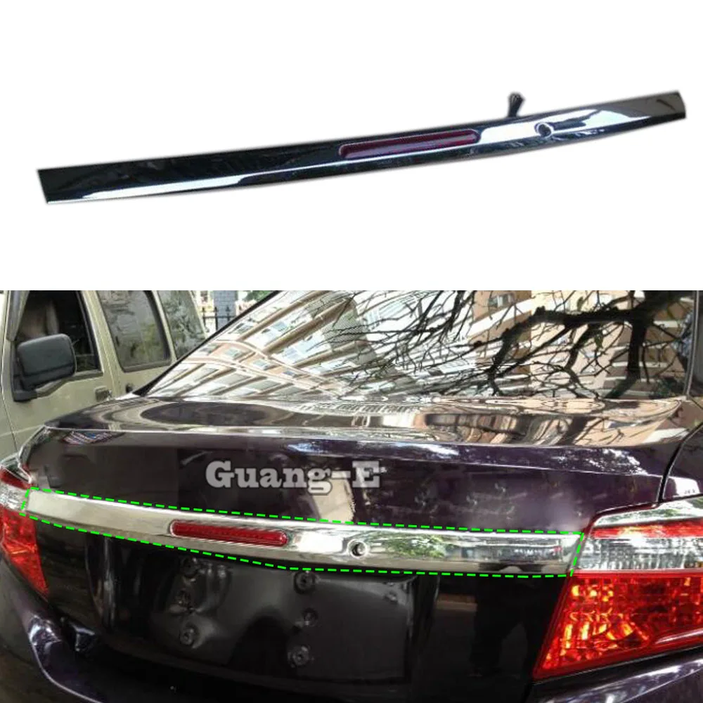 Car Panel ABS/Steel Rear Door Lamp Trunk Tailgate Frame Plate Trim Stick For Toyota Vios/Yaris Sedan 2014 2015 2016