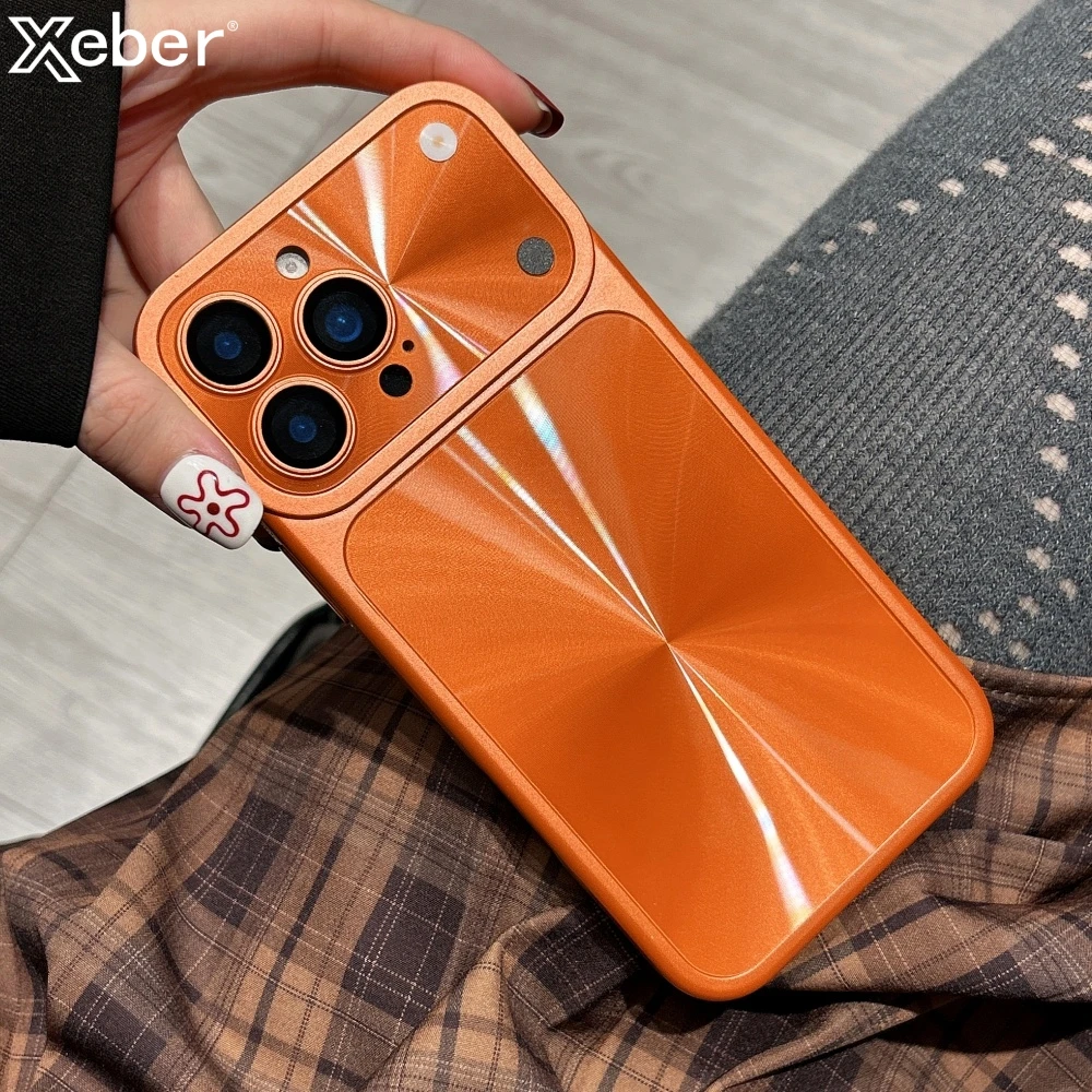 

Роскошный чехол с лазерным градиентным покрытием «Аврора» для iPhone 13 14 15 16 17 Pro Max, глянцевый, с узором CD, защита камеры, противоударный