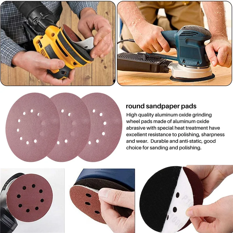

LICE-225Mm Sanding Discs,25Pcs P120 Grit 10 Hole Round Sandpaper Pads,For Drywall Sander Long-Neck Sander Sanding Giraffe