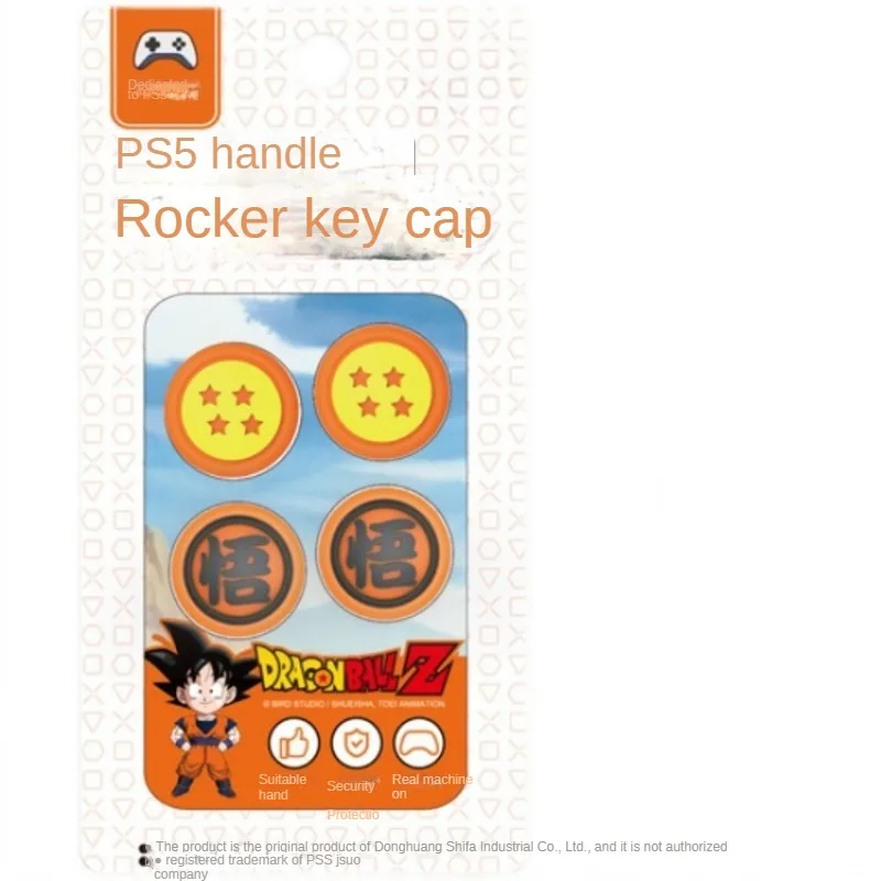 4 stuks Dragon Ball Son Goku Siliconen Joystick Duimgrepen Protector Rocker Cap voor JOYCON NS PS5 PRO Controller Game accessoires