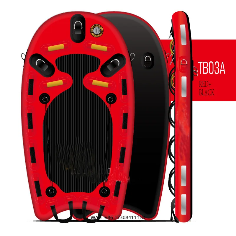 

175cm Water Area Inflatable Rescue Board Fire Rescue Floating Board Speedboat Inflatable Raft Drifting Surfing DWF+PVC Material