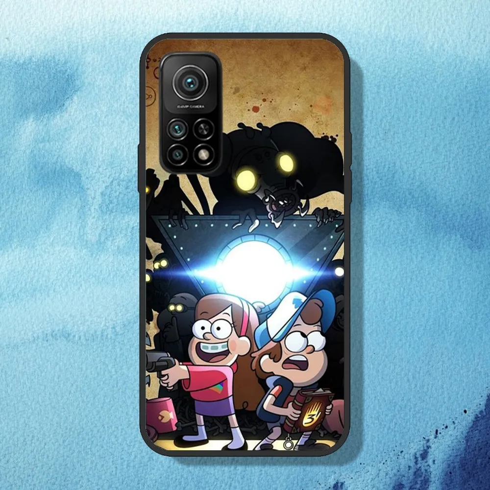 MINISO Cartoon G-Gravity F-Falls Phone Case For Xiaomi 12U 12pro Redmi 6 6A 7 7A K40pro Note8 Note9 Black Shell