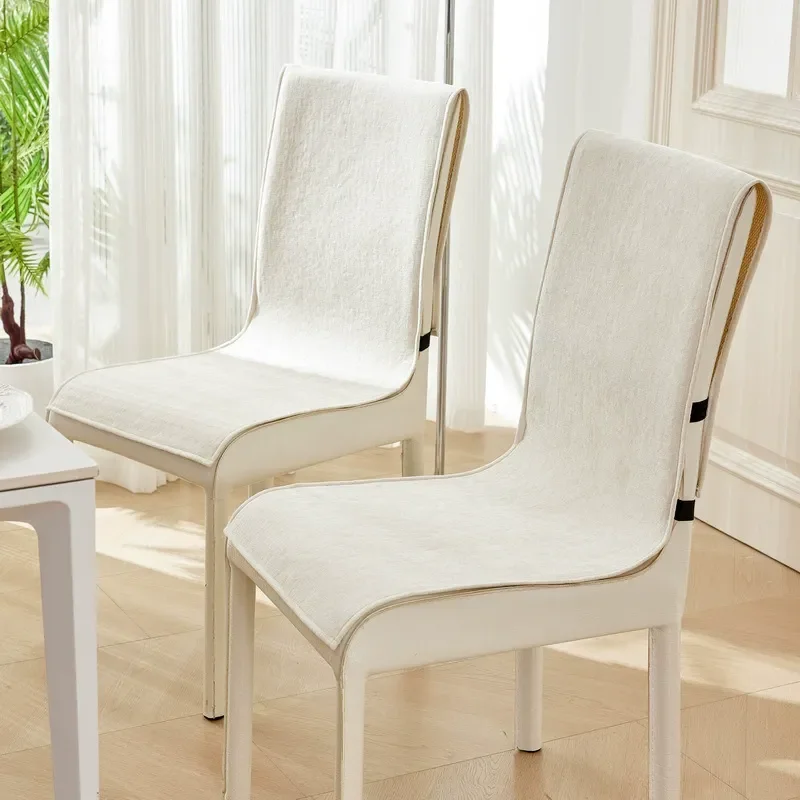 Faux Rabbit Fur Chair Cushion Winter Warm Square Non Slip Thickened Seat Pad with Backrest for Office Desk Dining Room Decor