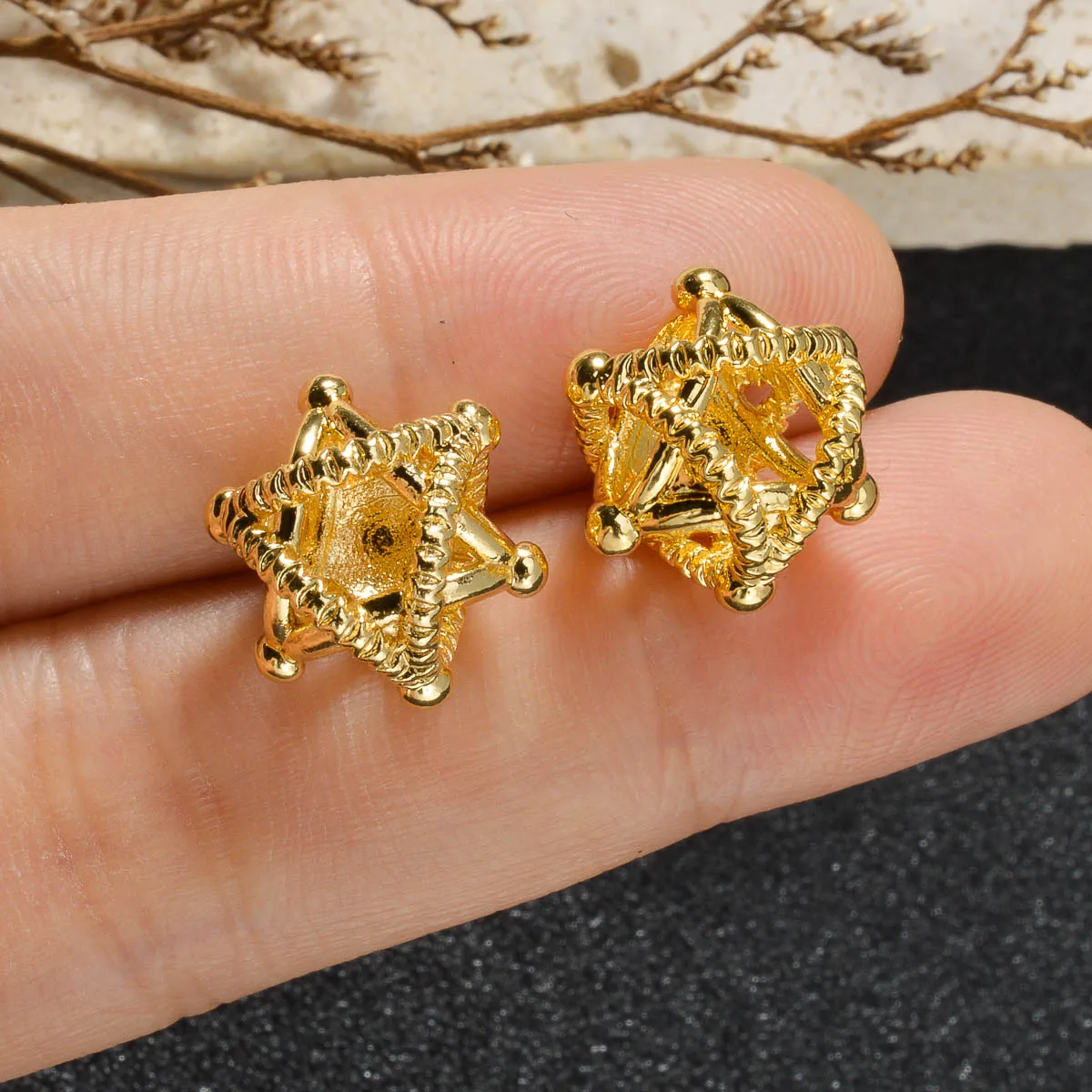 Gold Plated Bohemia Bride Earrings Luxury Dubai Jewelry for Women Wedding Valentine Anniversary Birthday Christmas Gift