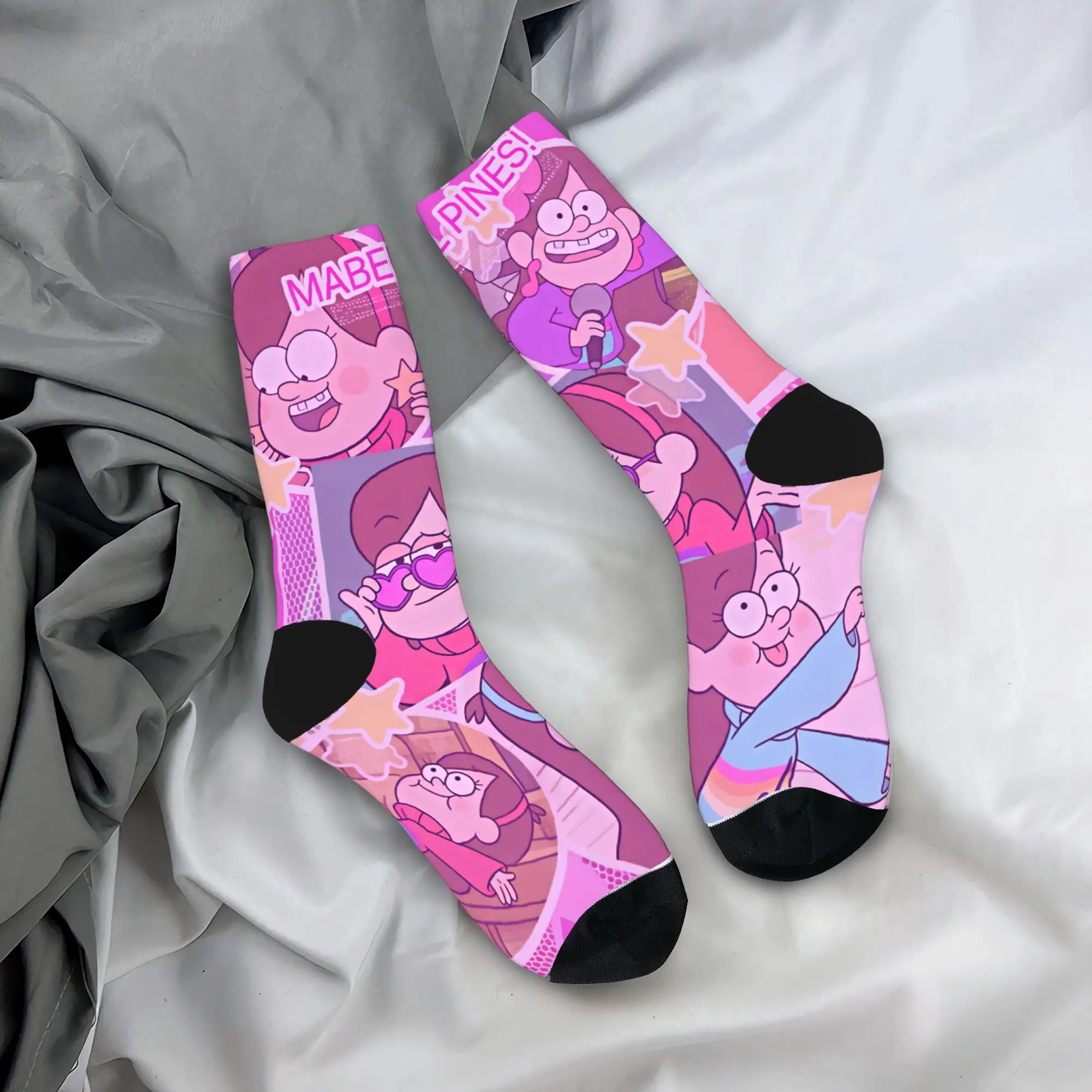 Mabel Socks G-Gravity Falls Anti Slip Stockings Men High Quality Outdoor Socks Winter Casual Graphic Socks