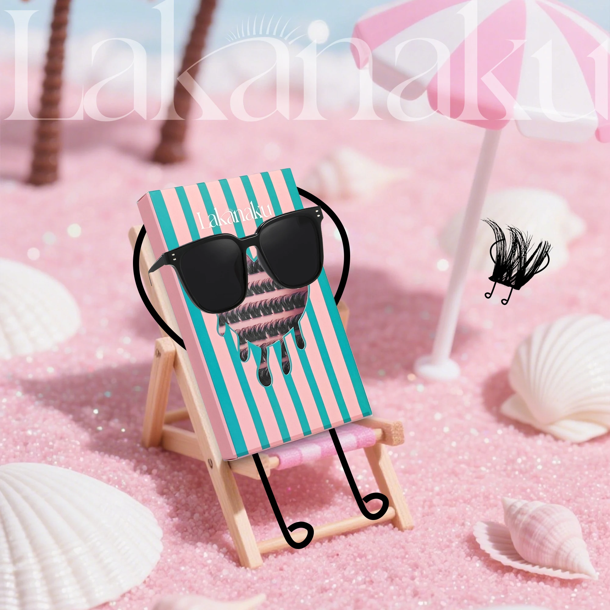 LAKANAKU Natürliche Cluster-Wimpernverlängerungen DIY Cluster-Wimpern Manga-Wimpern Cluster Ultradünne magische Anime-DIY-Wimpernverlängerungen