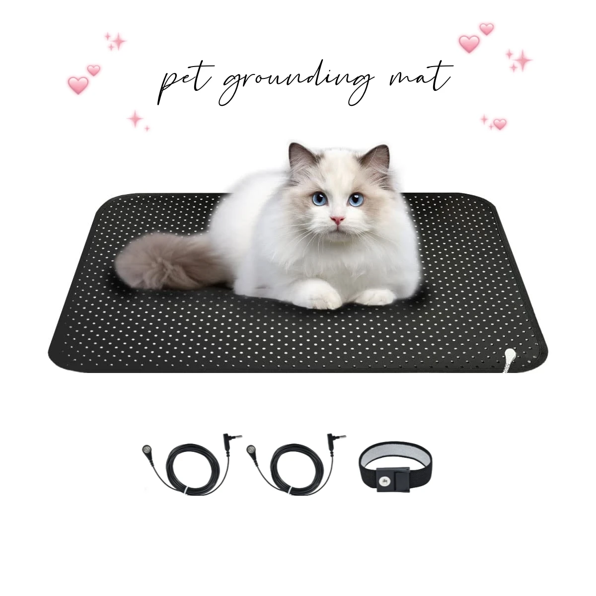 

Amradield Pet Grounding Pad: Summer-Ready Mat with Earthing Holes to Reduce Pet Anxiety & Insomnia
