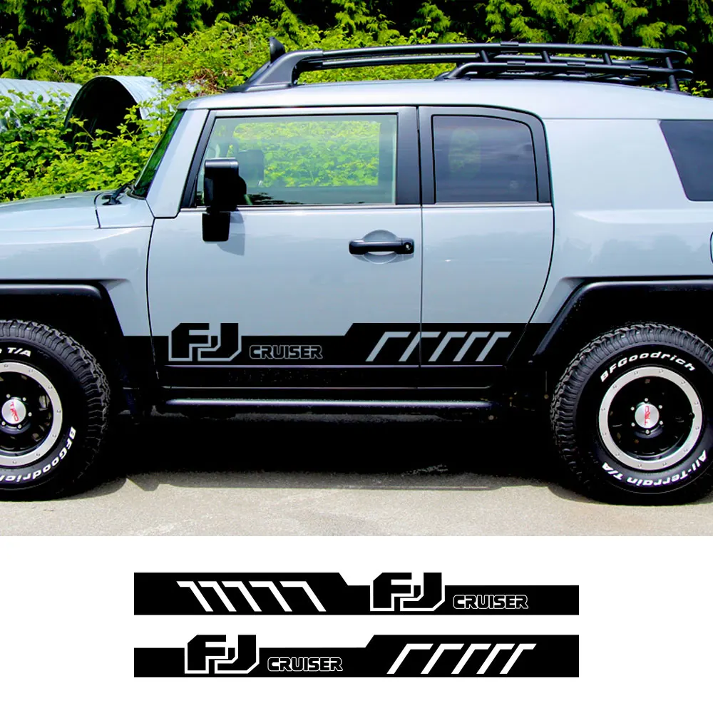 2PCS Car Door Stickers For Toyota FJ CRUISER Parts Tuning Auto Accessories Side Body Graphics Vinyl Film Decals