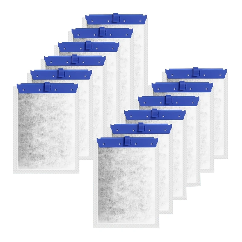 12 pacotes de cartucho de filtro grande para filtros de energia Tetra Whisper Bio-Bag 20I,40I/IQ20,30,45,60/PF20,30,40,60