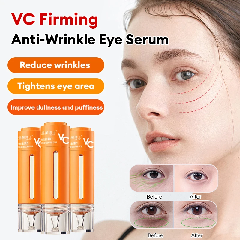 Vitamin C Eye Wrinkle Reducing Serum Fade Dark Circles Firming Hydrating Moisturizing Staying Up Late Repairing