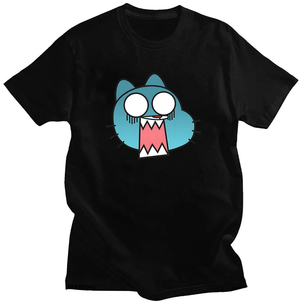 

Gumball T-shirt Cartoon Print Harajuku Kawaii Casual Tee-shirt Short Sleeve O-neck Tshirt Sudaderas Vintage Cute Clothing Summer