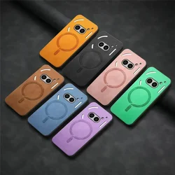 for Magsafe Leather Case for Nothing Phone 2A Plus Matte Wireless Charging Protection Phone Cover for Nothing CMF Phone 2Pro 1