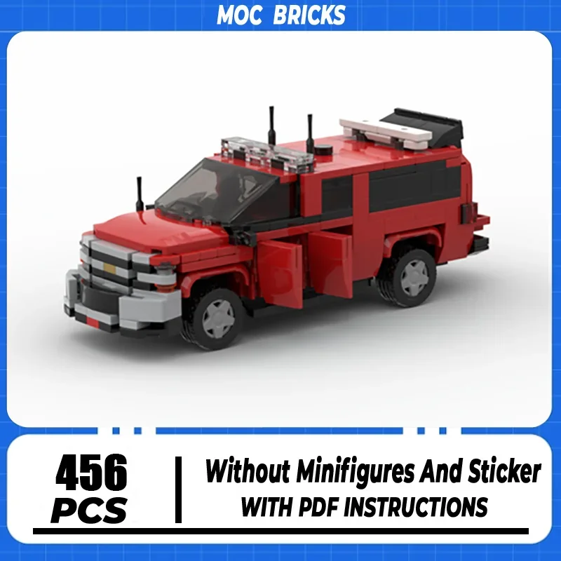 

Moc Building Blocks Car Series New York Fire Brigade Battalion 46 Model Technology Bricks Brand-name Vehicle DIY Toy For