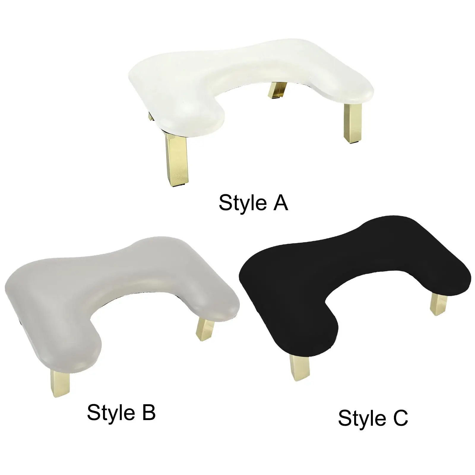 PU Leather U Shape Arm Rest Nail Arm Rest Stand for Salons Home DIY Personal