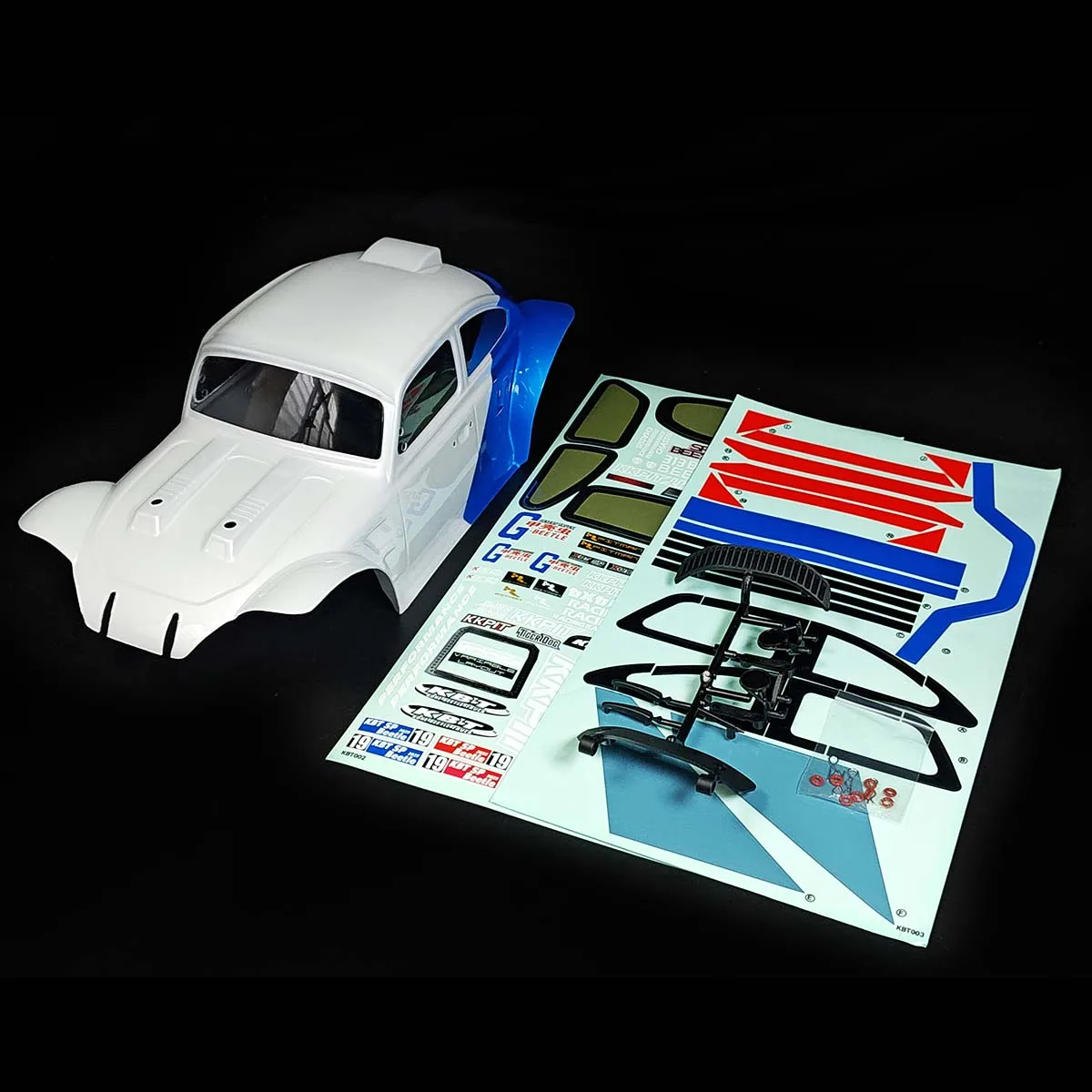 KKPIT-KONE BEETLE TRUCK-1/8 Pre-Cut PC1.5 G-beetle blue Body:  KBT KPM-71013