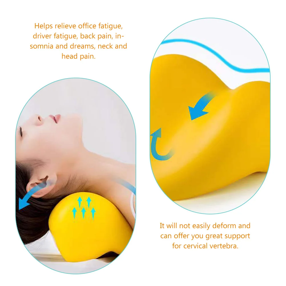 

Cervical Traction Neck Pillow Cervical Support Cushion for Neck Pain Relief Office Sleep Driving Relaxation Bathtub Pillow