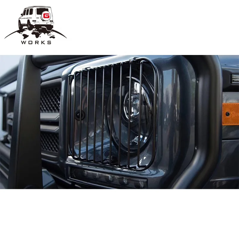 

STLFG Class W463 G63 G65 G500 G550 Car Stainless Steel Head Lamps Cover 1990~2018year W463 G63 Car Head Lights Covers