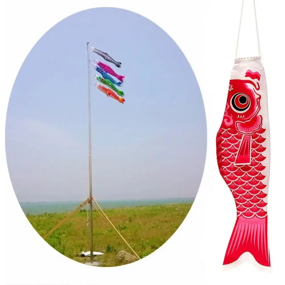 Nowy japoński styl Flaga karpia Festiwal karpia Dekoracja domu Flaga karpia Windsock Lekki baner karpia Windsock Streamer
