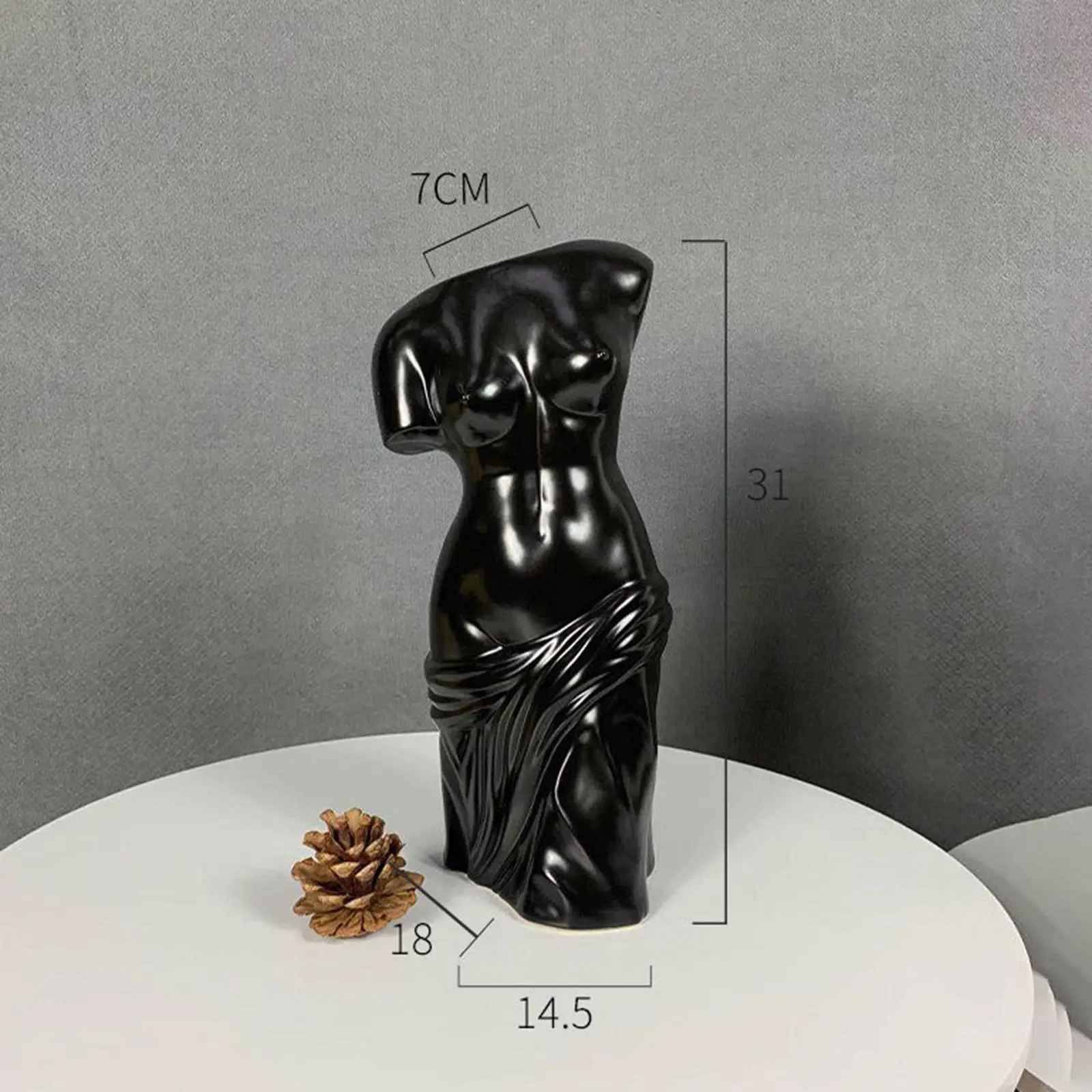 Human Body Ceramic Vase for Living Room Decoration Modern Flower Vase Centerpiece Table Ornament for Dried Stems Plants Home