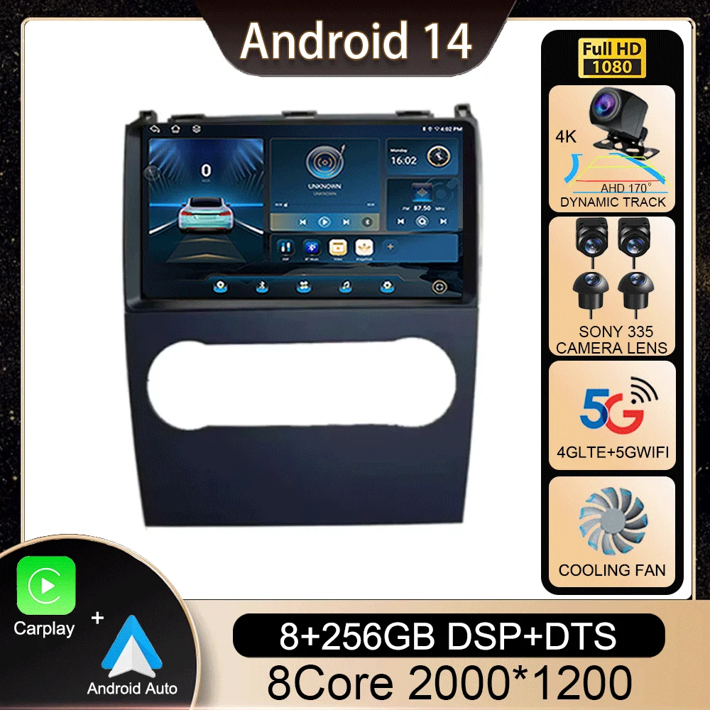 

Android 14 GPS Car radio Multimedia Head unit For Mercedes Benz B200 A B Class W169 A160 A180 A200 A220 2009-2012 BT Radio 4G