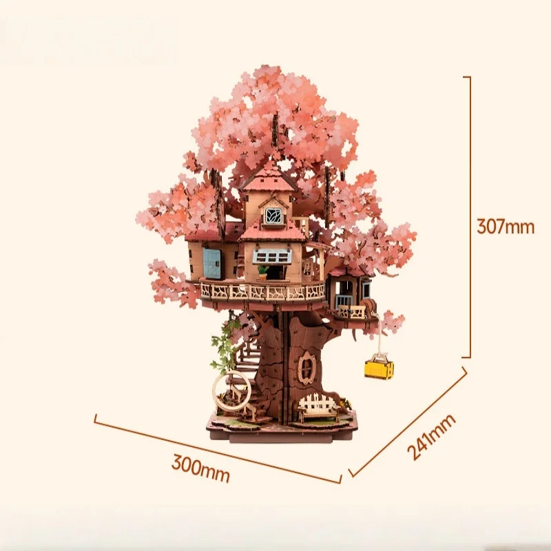 مكتبة Dreamy Blossom DIY، مجموعة منزل خشبية مصغرة ثلاثية الأبعاد، هدية فريدة لمحبي الكتب وجميعها #5