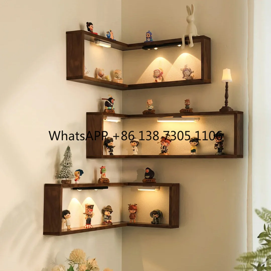 

Corner storage wall 90 degree corner bookshelf, suspended wall living room wall corner storage rack