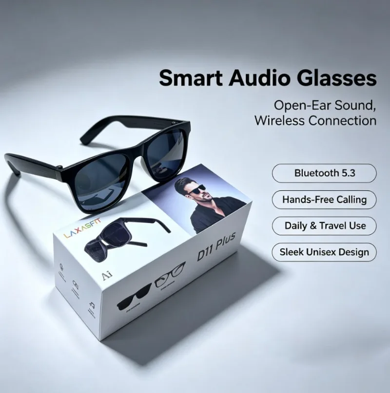 Smart Audio Sunglasses Open‑Ear Bluetooth Headset Wireless Stereo Earphones Sunglasses Support Hands‑Free Call