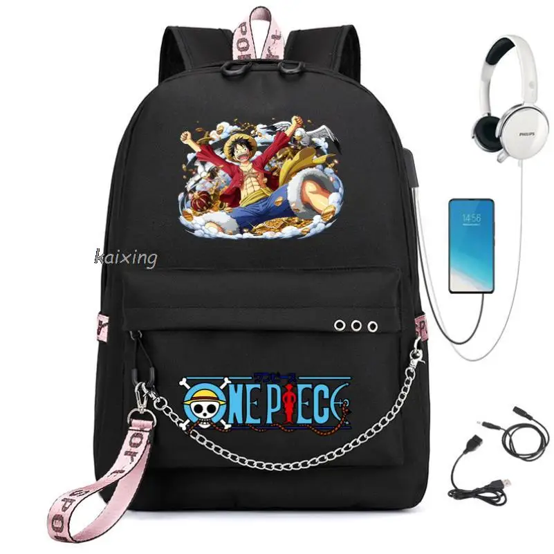

Популярный цельный рюкзак для ноутбука Luffy из ткани Оксфорд, USB, школьная сумка для ноутбука, дорожный рюкзак для ноутбука и компьютера, подарок на день рождения