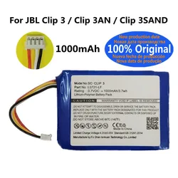 1000mAh L0721-LF Original Replacement Battery For JBL Clip 3 Clip3 Clip 3AN / Clip 3 SAND Speaker Batteries Bateria