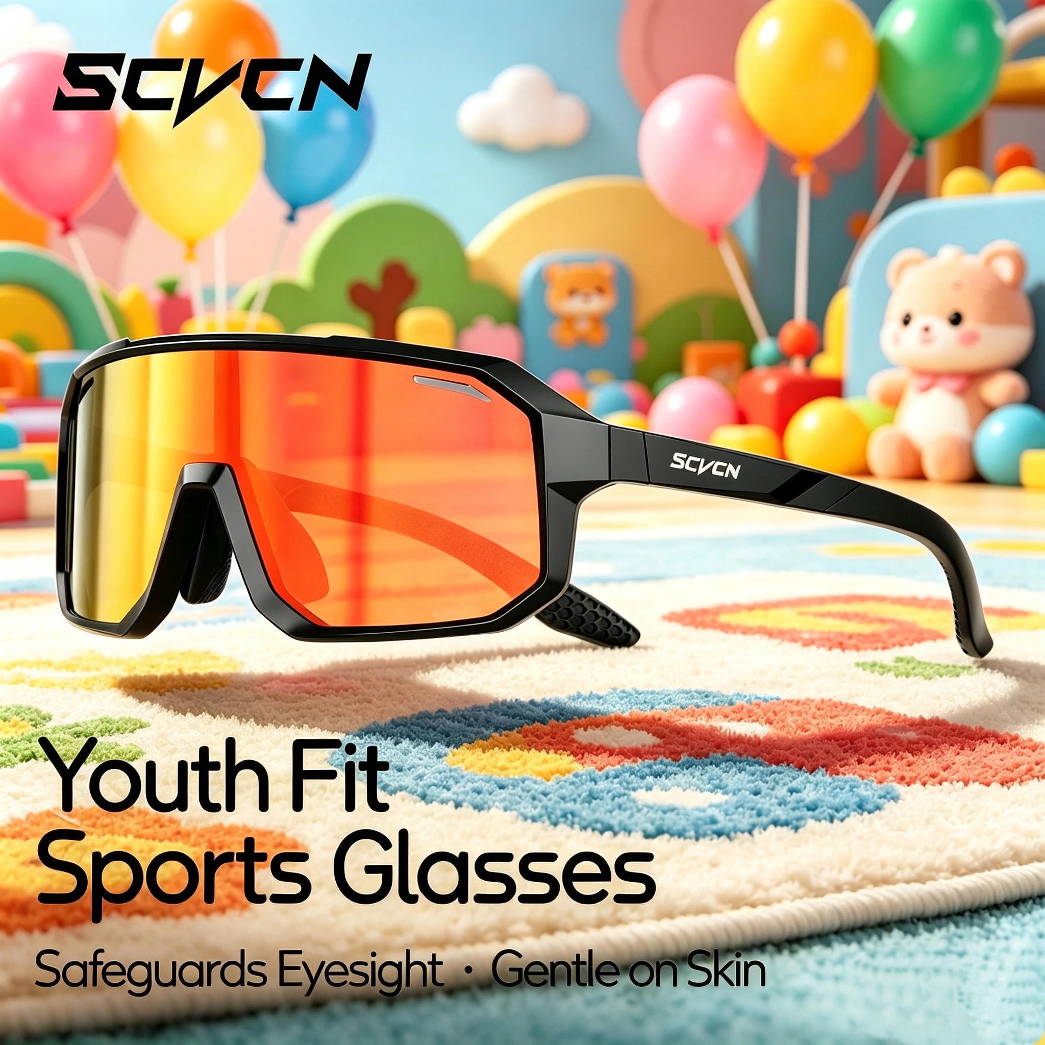 Scvcn UV400 HD Kids' Sports Sunglasses Outdoor Casual Styli…