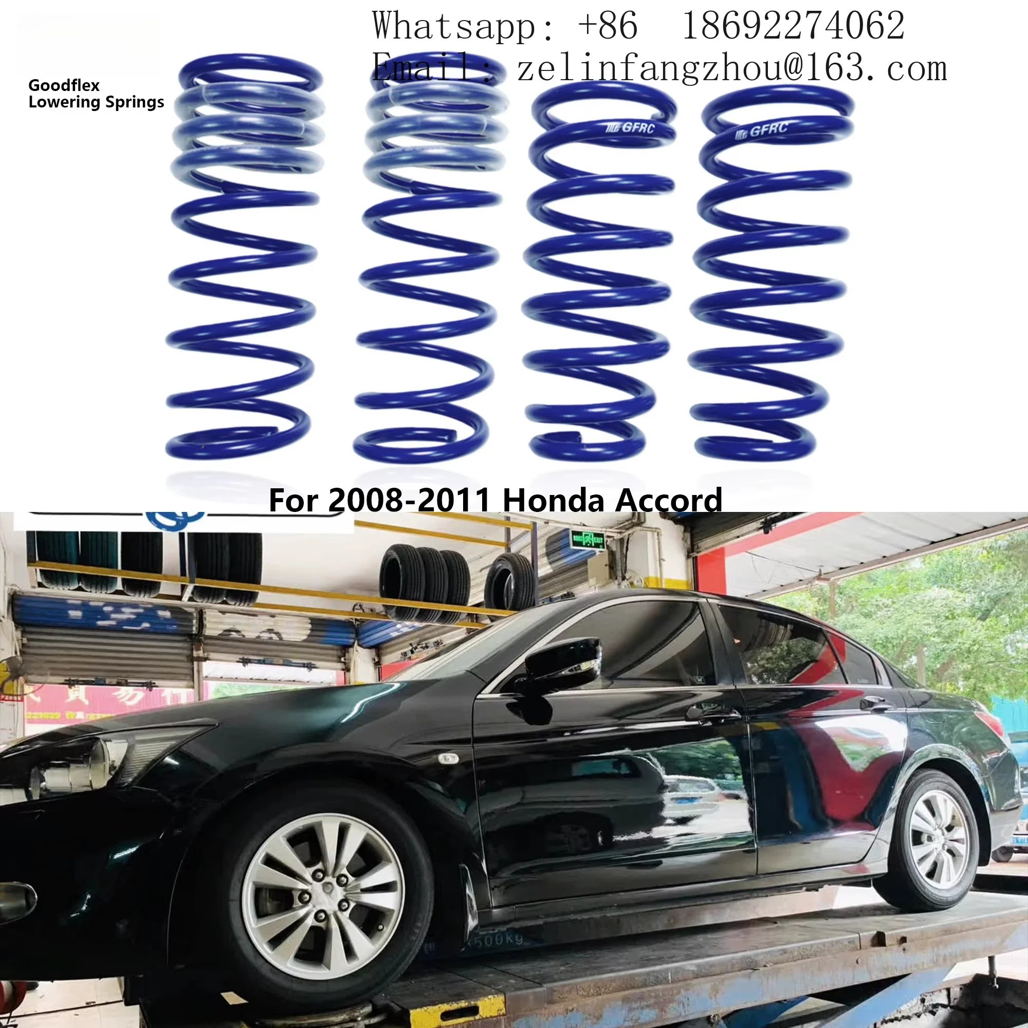 GFRC Lowering Springs Suspension Kit for Honda Accord CP2 CP3 2.4 3.5 2008-2011 Front Rear Sport Coil Springs 4Pcs Pro