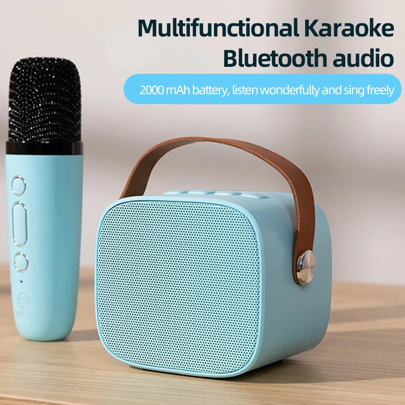 speaker microphone sound speaker best gift for kids Mini Bluetooth Microphone Speaker Set for Home Outdoor Entertainment KTV