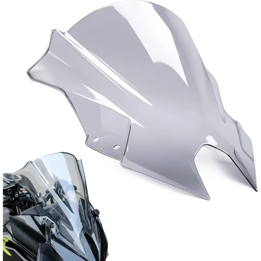 

Дефлектор лобового стекла мотоцикла, подходит для Ninja 500 2024 2025 2026, двойной пузырь Ninja 500, ветрозащитный экран, козырек Fly