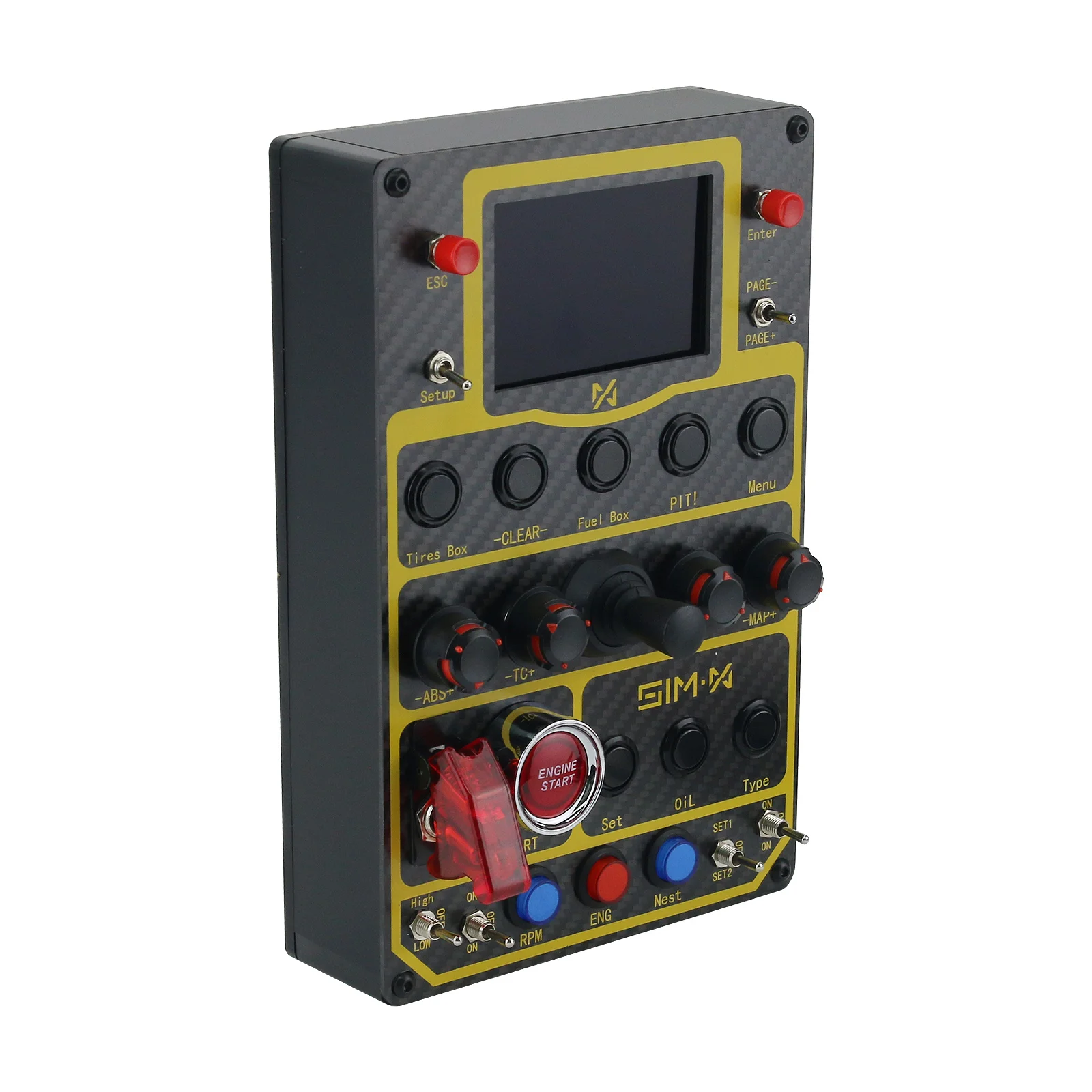 Simplayer 3.5 Inch Sim Racing Control Box, Car Simulator Button Box Compatible with Thrustmaster Simagic Fanatec Racing Wheel