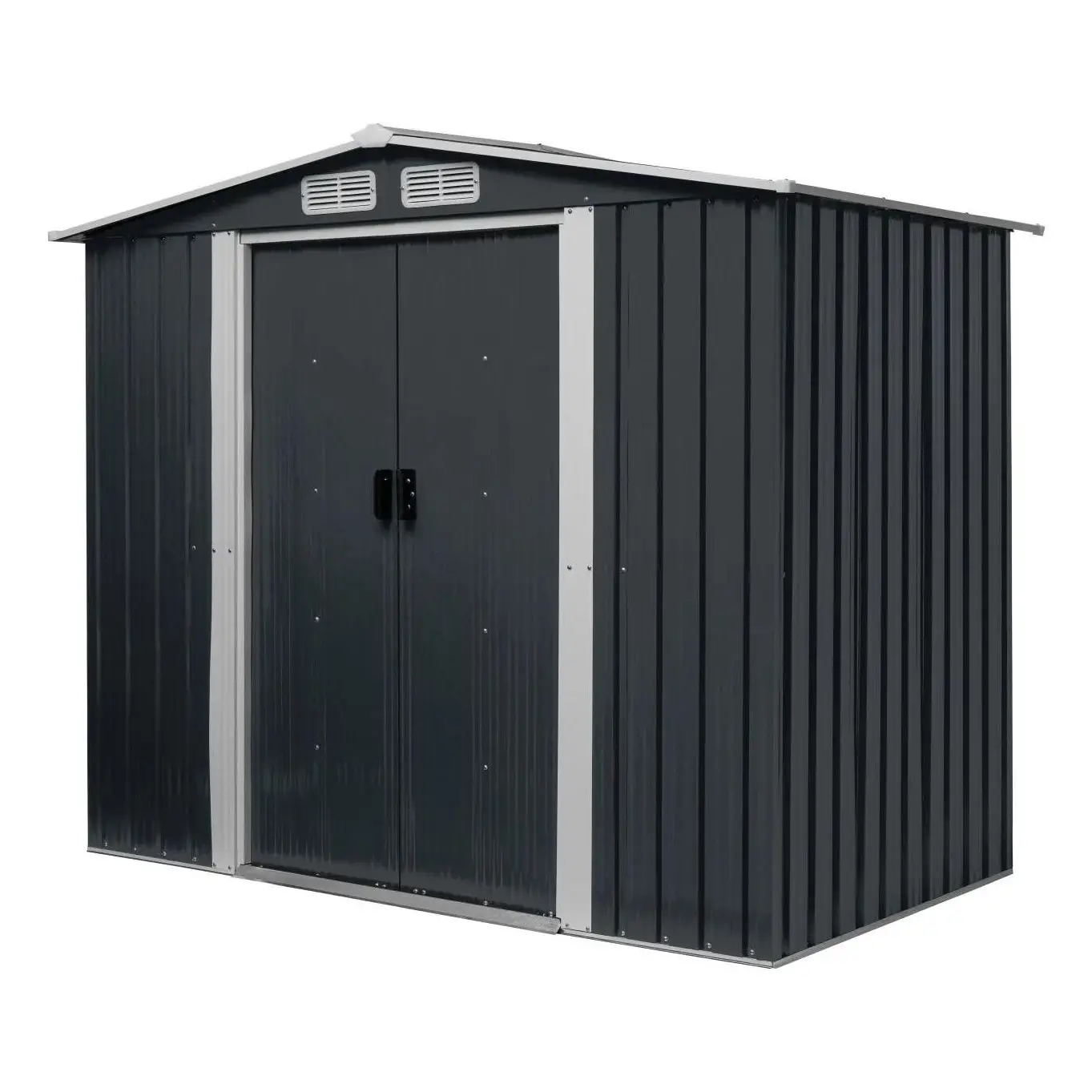 ORION91oficial® - Caseta Metálica Jardín | Superficie Aprox 2,4 m² | Puertas Correderas | Herramientas Jardín | Medidas: 215x130x178cm - spaziORION91