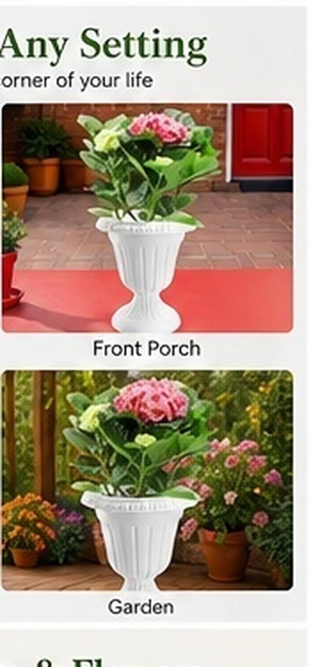 1Set Roman Column Flower Pot Premium Plastic Balcony Planter Decorative Household Flower Container for Home Garden Wedding Porch
