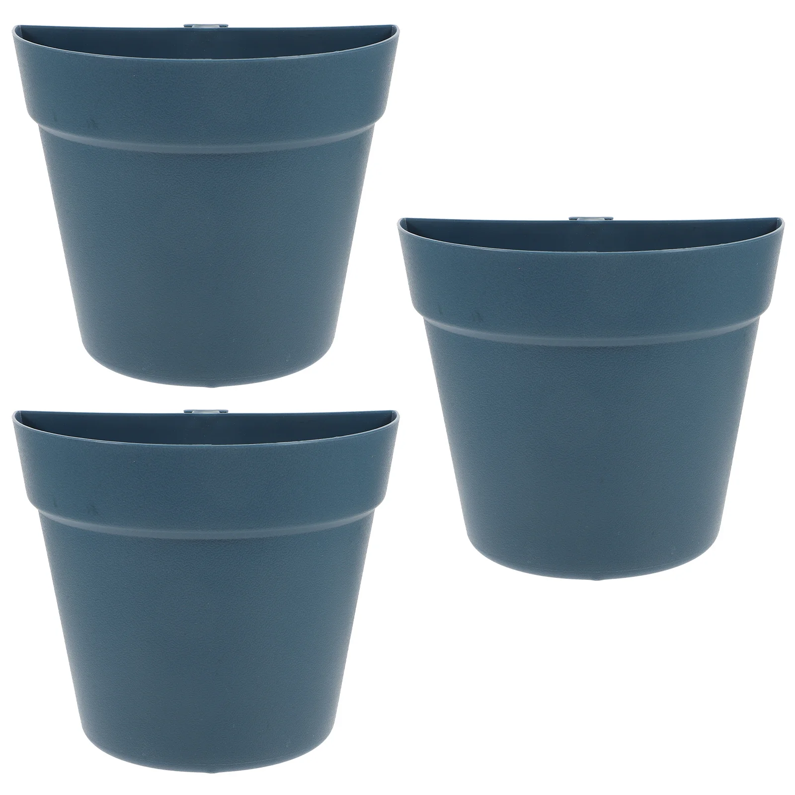 

3Pcs Semicircle Wall Hanging Flower Pot Creative Home Decor Office Ornaments Durable Smooth Material No Trace Adhesive Random