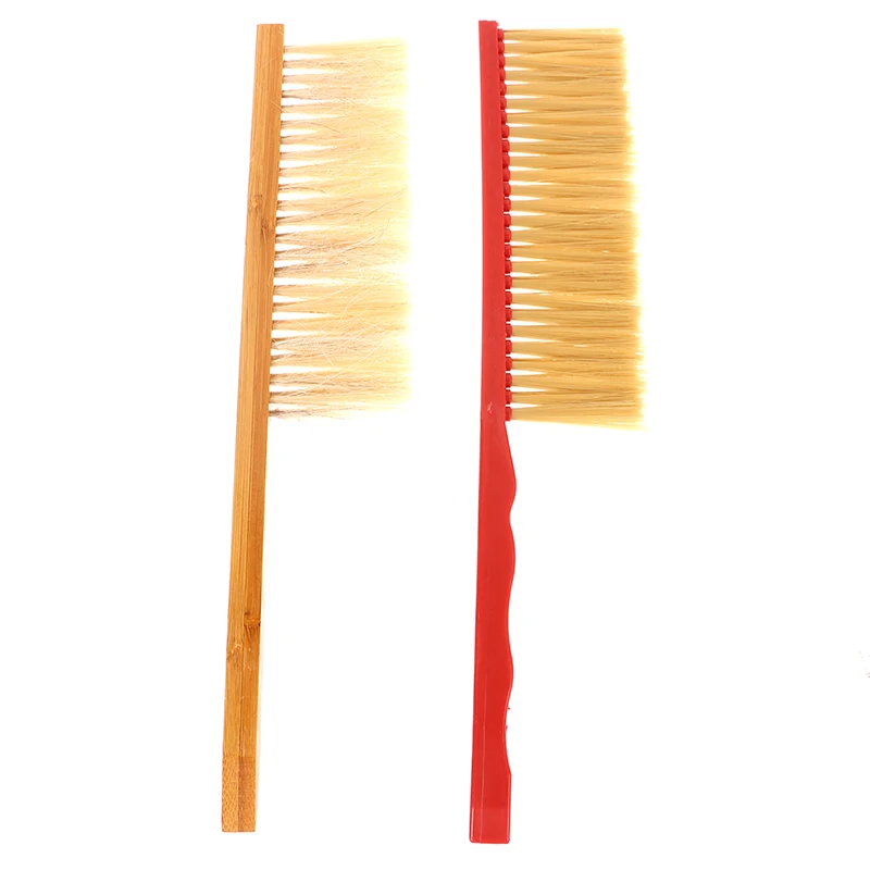 Beekeeping Tools Wood Honey Brush Wasp Bee Sweep Beekeeping Equipment One/Two Rows Of Plastic Horse Tail Hair Bee Brush