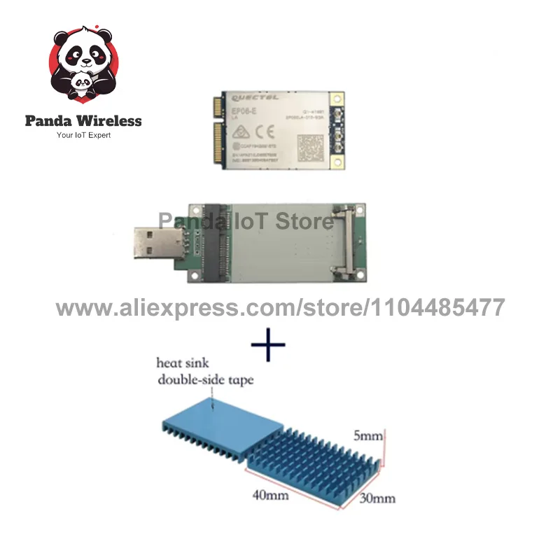 Available for Russia 100% New and Original CAT6 Module Quectel EP06-E with USB adapter SIM card slot EP06 series