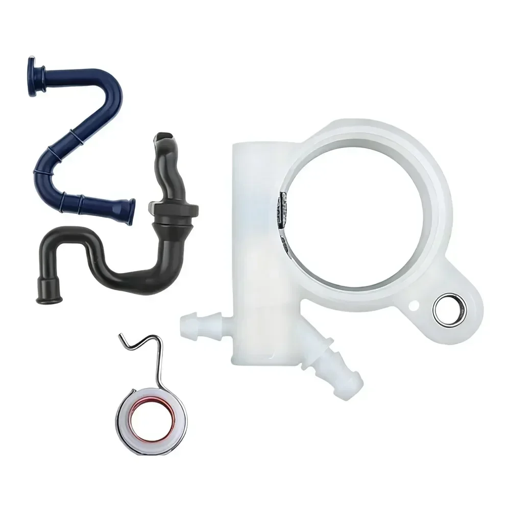 MS251 MS231 Parts White Oil Pump Hose Kit Plastic Material Easy Installation Improves Oil Flow For Chainsaw Repair
