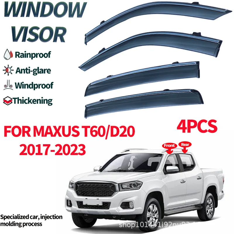 

Suitable for Maxus T60 2019 Pickup Truck Sun Visor Rainproof or Reflective Side Window Deflector Sun Visor Sun Visor Vent Strip