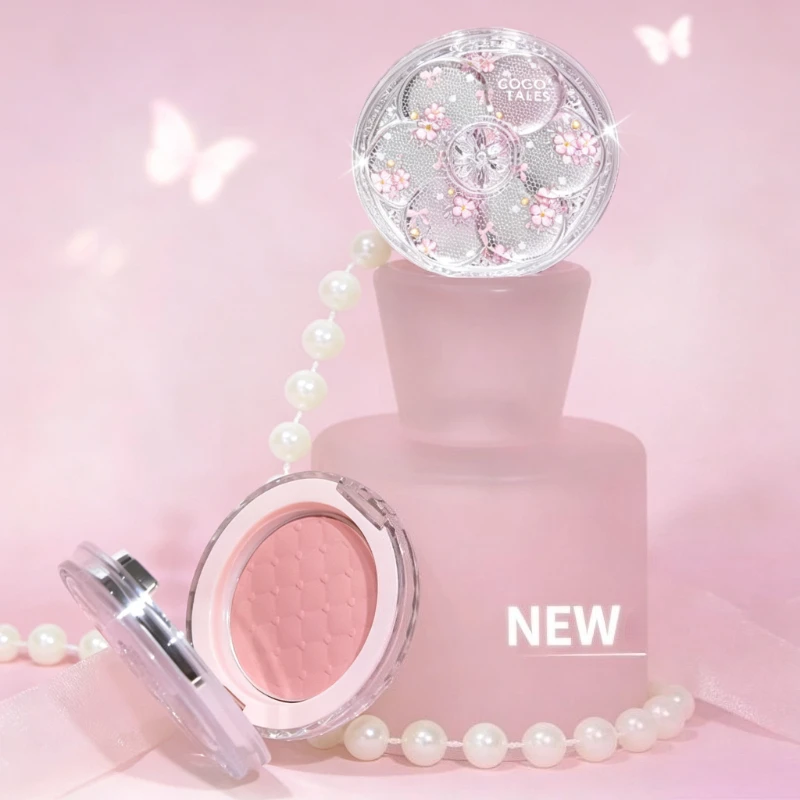Gogotales Monochrome Powder Blusher High Gloss Cosmetic Cream Brightens Shrinks Expands  Has Low Saturation Long-lasting Maekup