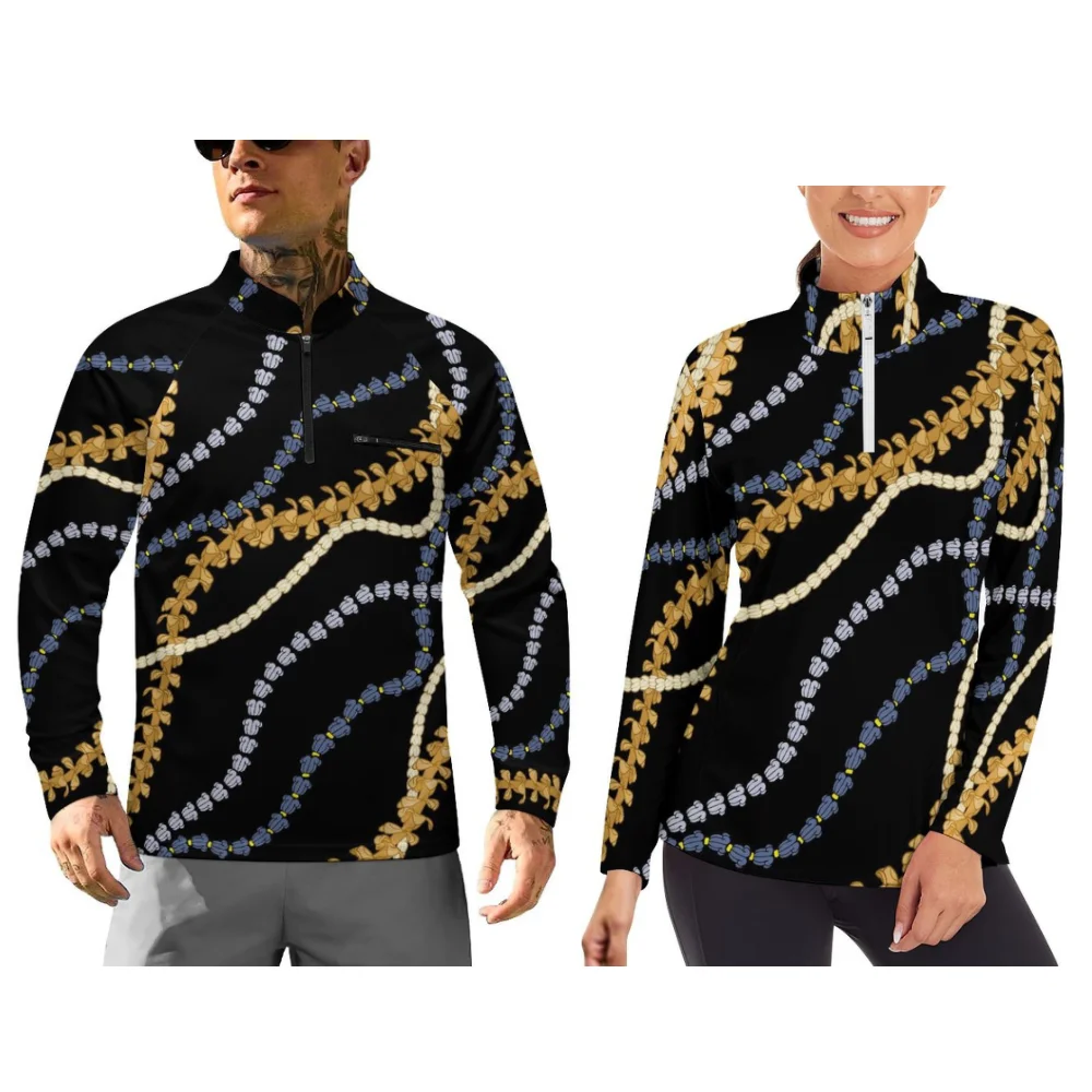 Polynesian Long-Sleeved Sportswear Couple Outfits Are Long-Sleeved Sportswear That Can Be Customized With Personalized Patterns